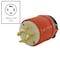 Ac Works Locking Plug, L16-20P, 20 A, 480V AC, Three Phase, Orange ASL1620P - alternate 4